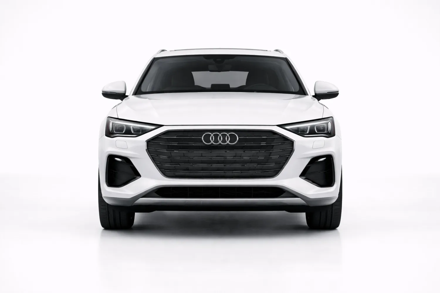 Audi Q5 front view showing signature grille, LED headlights, and confident SUV stance